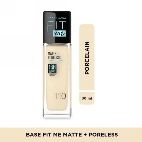 Base Maybelline Fit Me Matte + Poreless – Tono 110 Porcelain