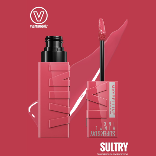Labial Líquido Super Stay Vinyl Ink – Tono 160 Sultry