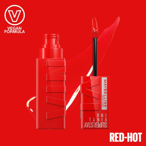 Labial Líquido Super Stay Vinyl Ink – Tono 25 Red Hot